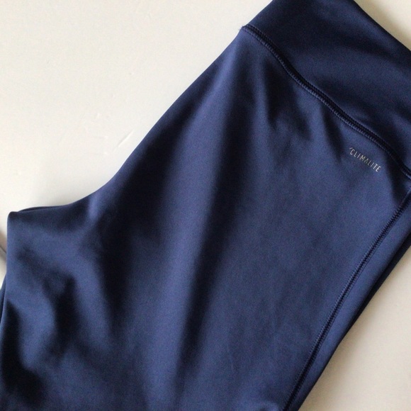 ADIDAS BLUE AND PINK LOGO HIGH RISE TIGHTS MEDIUM - Picture 10 of 15